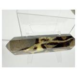 Septarian Polished Lot of 3: Large Freeform 841 gm./1 lb. 14 oz, small freeform 197 gm./7 oz., large double terminated generator wand 323 gm./11 oz.