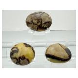Septarian Palmstones Lot of 3: 261 gm/9.2oz.