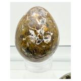 Ocean Jasper Sphere/Egg Lot of 3: Sphere 57mm 272gm/9.6oz., sphere 47mm 156gm/5.5oz., egg 200gm/7.2oz.
