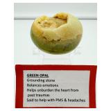Green Opal Druzy Palmstone: 101 gm./11.7oz.
