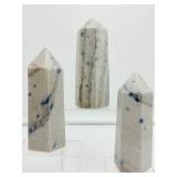 Rare Blue Apatite in Cleavlandite Generators (Set of 3): large 684gm./1 lb. 8 oz./medium 590 gm./1 lb. 5 oz., medium 498 gm./1 lb. 2 oz.