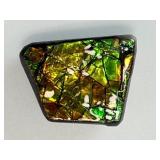 Ammolite (Korite): 10 gm./.4 oz. Comes in its own box with Certificate of Authenticity. Discovered in Alberta, Canada and is over 70 million years old