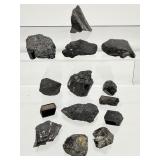 Black Tourmaline Rough Pieces Lot: 261gm./9.2oz.