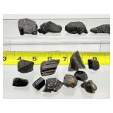 Black Tourmaline Rough Pieces Lot: 261gm./9.2oz.