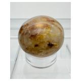 Golden Healer (yellow hematoid quartz): 3-piece lot: flame 401 gm./14.1 oz., freeform 317 gm./11.2 oz. and palmstone 96 gm./3.4 oz.