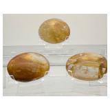 Golden Healer Palmstone Lot of 3: 269 gm./9.5 oz.