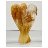 Golden Healer polished misc. lot of 3: heart 190 gm./6.7 oz., gallet 114 gm./4 oz., angel 87 gm./3 oz. Total Lot Weight: 393 gm./13.8 oz.