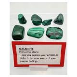 7 Malachite tumbles: 109 gm./3.8 oz.