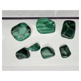 7 Malachite tumbles: 109 gm./3.8 oz.