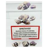 Chevron Amethyst Tumbles Lot: 200gm/7oz.