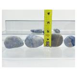 Blue Aventurine/Blue Quartz palmstone/tumbles lot of 9 266 gm./9.4oz.