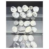 Dendritic Agate Palmstones Lot of 25: 511 gm./1 lb.