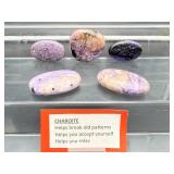 Charoite (Russia) Palmstones/Tumbles Lot of 5: 134 gm./4.7 oz