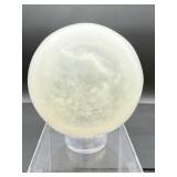 Selenite large sphere: 105mm 1.4 kilo/3 lb. 3.4 oz.