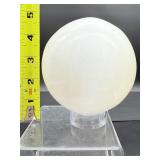 Selenite large sphere: 105mm 1.4 kilo/3 lb. 3.4 oz.