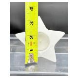 Selenite (Misc. Lot of 3) `Sphere 75mm 504 gm/1 lb.2 oz., Leaf Dish 448 gm./1 lb., Tealight Star Holder 378 gm./13.3 oz.