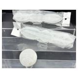 Selenite Lot of 3: Two healing daggers 373 gm./13.2 oz. and sphere 183 gm./6.4 oz. Total lot weight 560 gm./1 lb. 4 oz.