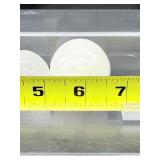 Selenite Polished Lot of 7: 2 spheres 222 gm./7.8 oz., 3 gallets 301 gm./10.6 oz., small palmstone 19 gm./.7 oz. Total Lot Weight: 542 gm./19.1 oz.