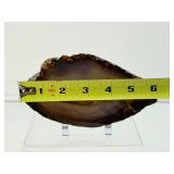 Agate Bookends 752 gm./11 oz. and Agate Geode Slice with Druzy Vug 419 gm./14.8 oz.