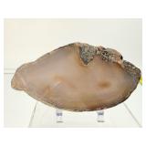 Agate Bookends 752 gm./11 oz. and Agate Geode Slice with Druzy Vug 419 gm./14.8 oz.