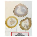 Beautiful Natural Agate Slices Lot of 3: 531 gm./1 lb. 3 oz.