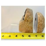 Agate Standing Geode Slices, Lot of 3 one side polished: 975 gm./2 lb. 2.4 oz., 429 gm./15 oz., 68 gm./2.4 oz.