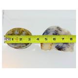 Graveyard, Agate Polished Lot of 2: small bowl and slab 271 gm./9.6 oz.