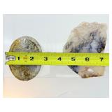 Graveyard, Agate Polished Lot of 2: small bowl and slab 271 gm./9.6 oz.