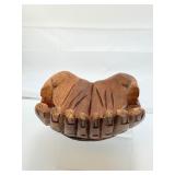 Large wood, praying hands for tumbles for display purposes