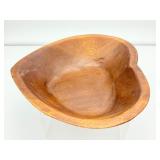 Wood Heart Bowl for display