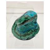 Polished Chrysocolla & Malachite Lot of 3: Total weight 460 gm./1 lb.