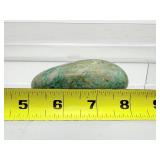 8 piece Lot of polished Chrysocolla: sphere 91 gm. /3.2 oz., sphere 138 gm./4.8 oz., gallot 133 gm./4.7 oz., 5 small freeform 323 gm./11.4 oz.