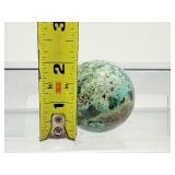 Chrysocolla Mixed Lot of 5: Sphere 51mm 174 gm./6.3 oz., rough chunk 18 gm./ .6 oz., 3 tumbles 53 gm./2 oz. Total Lot Weight: 245 gm./8.9 oz.