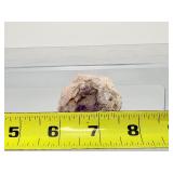 Amethyst Misc. Polished and Rough Lot of 4: two flat palmstones, one chevron palmstone, 1 beautiful little half geode Total Lot Weight: 114gm/4oz.