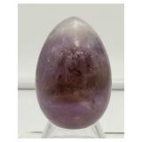 Super 7 (Melody Stone) and Ametrine lot of 3: Super 7 polished fan shaped piece 42 gm./1.5 oz, Super 7 palmstone 59 gm./2.1 oz., and Ametrine egg 59 gm./2.1 oz: