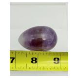 Super 7 (Melody Stone) and Ametrine lot of 3: Super 7 polished fan shaped piece 42 gm./1.5 oz, Super 7 palmstone 59 gm./2.1 oz., and Ametrine egg 59 gm./2.1 oz: