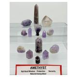 Amethyst Misc. Misc. Lot of 14: Total weight 615 gm./1 lb. 5.7 oz.