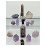 Amethyst Misc. Misc. Lot of 14: Total weight 615 gm./1 lb. 5.7 oz.