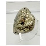 Pyrite Lot of 3: heart, tumble and small angel Total Lot Weight 240 gm./8.5 oz.