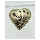 Pyrite Lot of 3: small flame, heart and small cube cluster 291 gm./10.2 oz.