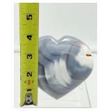 Gorgeous Blue Orca Agate Polished Heart: 544gm/1 lb.3.2oz.