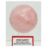 Amazing Rose Quartz Sphere 83mm 850gm/1 lb.14oz.