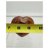 Carnelian Polished Heart Lot of 2: heart 140gm/4.9oz., heart 75gm/2.6oz.