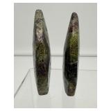 Dragon Stone Polished Lot of 4: Two small flames and 2 tumbles 361gm/12.7oz.