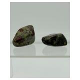 Dragon Stone Polished Lot of 4: Two small flames and 2 tumbles 361gm/12.7oz.