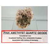 Pink Amethyst Geode Piece: 168gm/5.9oz.