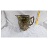 Spongeware Stoneware Pitcher