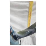 Hand Blown Vase with Swan Like Neck and Spiral Detail