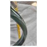 Hand Blown Vase with Swan Like Neck and Spiral Detail