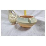 Rumril Pottery Vase/Bowl, and Small Crackle Style Vase